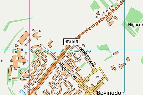 HP3 0LR map - OS VectorMap District (Ordnance Survey)