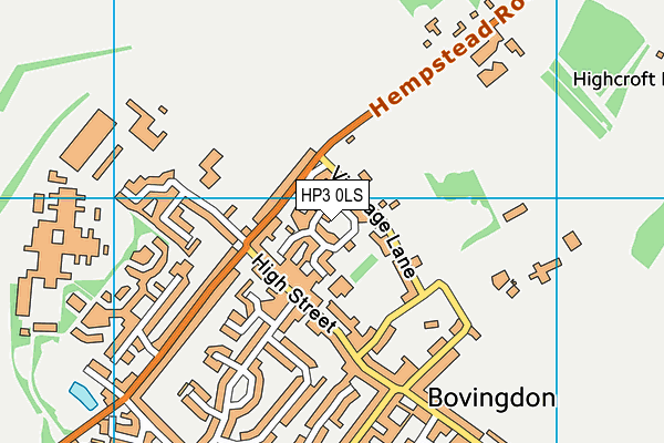 HP3 0LS map - OS VectorMap District (Ordnance Survey)