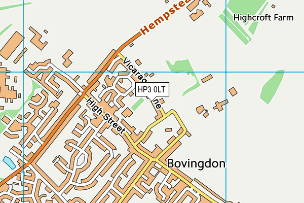 HP3 0LT map - OS VectorMap District (Ordnance Survey)