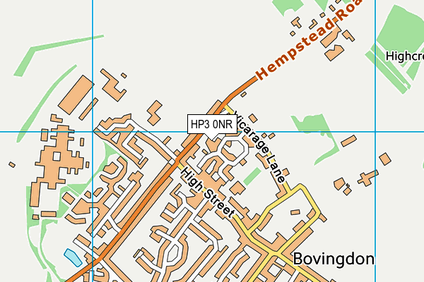 HP3 0NR map - OS VectorMap District (Ordnance Survey)