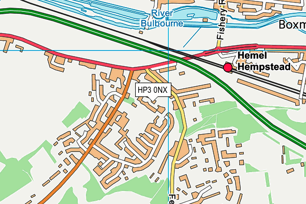 HP3 0NX map - OS VectorMap District (Ordnance Survey)