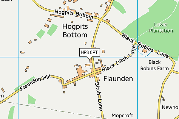 Flaunden Playing Fields map (HP3 0PT) - OS VectorMap District (Ordnance Survey)