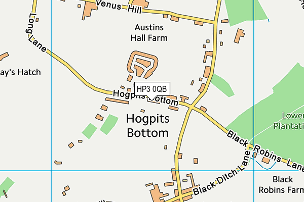 HP3 0QB map - OS VectorMap District (Ordnance Survey)