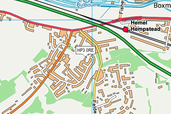 HP3 0RE map - OS VectorMap District (Ordnance Survey)