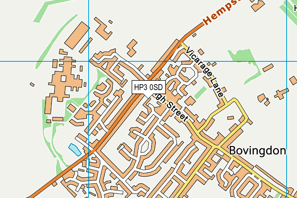 HP3 0SD map - OS VectorMap District (Ordnance Survey)