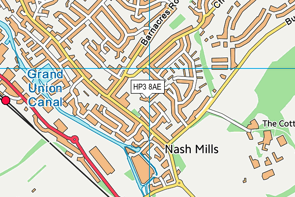 HP3 8AE map - OS VectorMap District (Ordnance Survey)