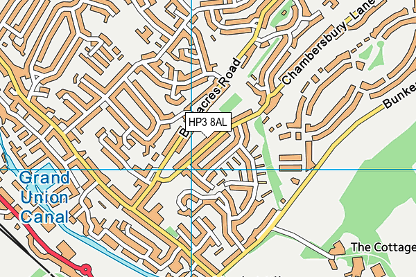 HP3 8AL map - OS VectorMap District (Ordnance Survey)