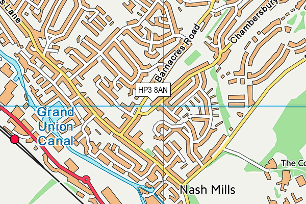 HP3 8AN map - OS VectorMap District (Ordnance Survey)