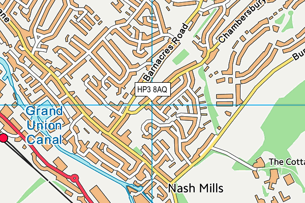 HP3 8AQ map - OS VectorMap District (Ordnance Survey)