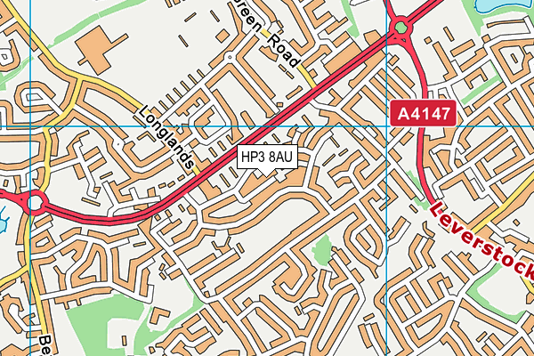 HP3 8AU map - OS VectorMap District (Ordnance Survey)
