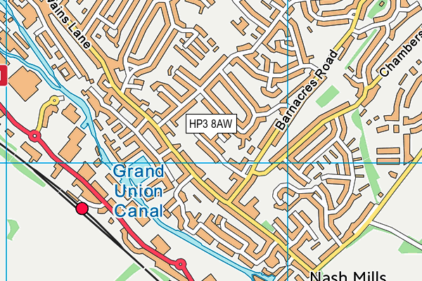 HP3 8AW map - OS VectorMap District (Ordnance Survey)