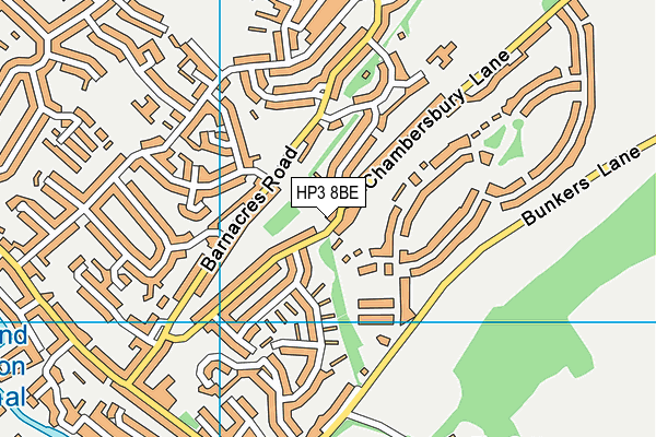 HP3 8BE map - OS VectorMap District (Ordnance Survey)