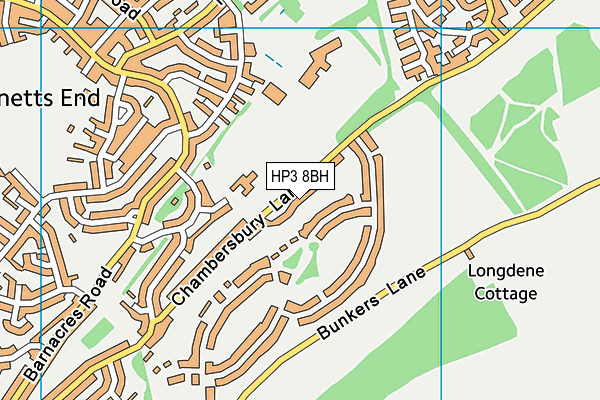 HP3 8BH map - OS VectorMap District (Ordnance Survey)