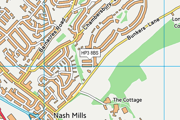 HP3 8BS map - OS VectorMap District (Ordnance Survey)