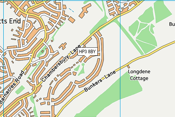 HP3 8BY map - OS VectorMap District (Ordnance Survey)