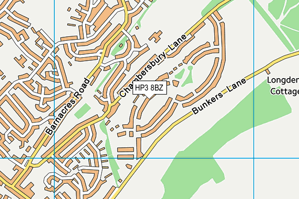 HP3 8BZ map - OS VectorMap District (Ordnance Survey)