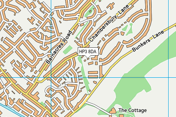 HP3 8DA map - OS VectorMap District (Ordnance Survey)