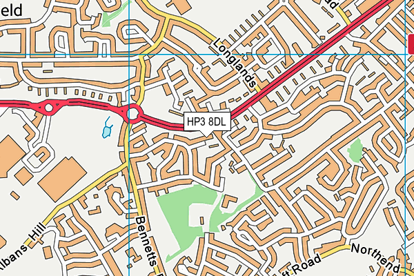 HP3 8DL map - OS VectorMap District (Ordnance Survey)