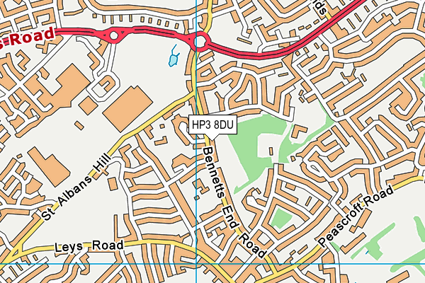 HP3 8DU map - OS VectorMap District (Ordnance Survey)