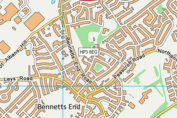 HP3 8EG map - OS VectorMap District (Ordnance Survey)