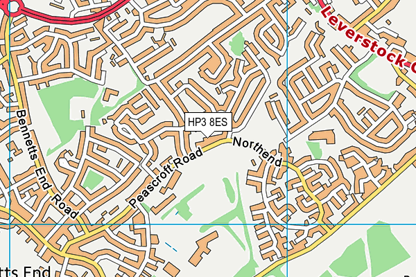 HP3 8ES map - OS VectorMap District (Ordnance Survey)