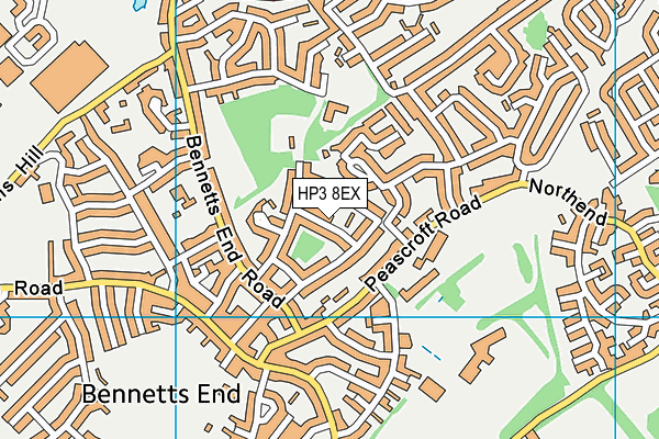 HP3 8EX map - OS VectorMap District (Ordnance Survey)
