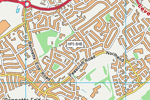 HP3 8HB map - OS VectorMap District (Ordnance Survey)