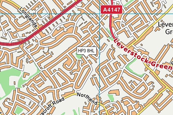 HP3 8HL map - OS VectorMap District (Ordnance Survey)