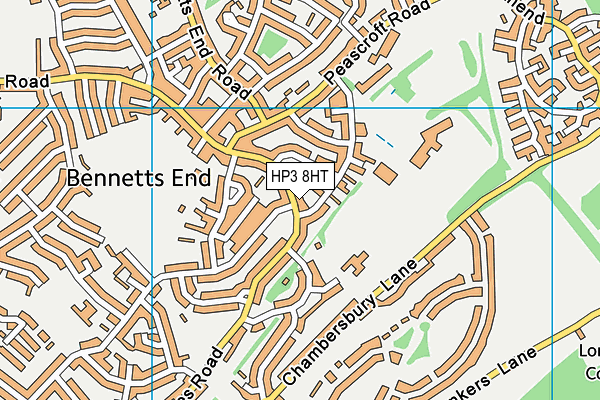 HP3 8HT map - OS VectorMap District (Ordnance Survey)
