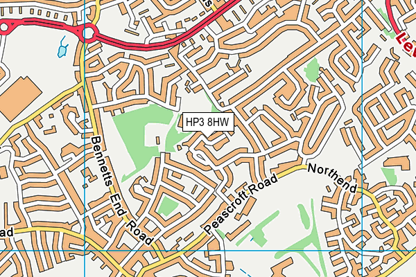 HP3 8HW map - OS VectorMap District (Ordnance Survey)