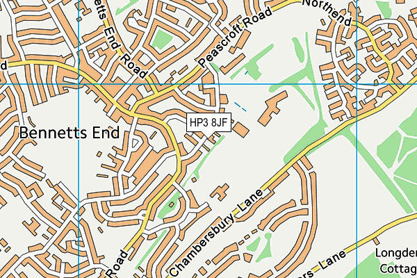 HP3 8JF map - OS VectorMap District (Ordnance Survey)