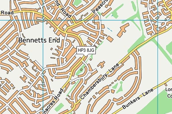HP3 8JG map - OS VectorMap District (Ordnance Survey)