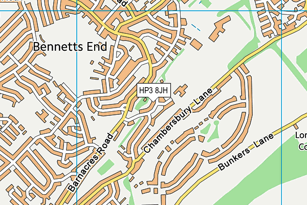 Longdean School Sports Centre map (HP3 8JH) - OS VectorMap District (Ordnance Survey)
