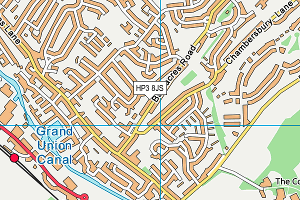 HP3 8JS map - OS VectorMap District (Ordnance Survey)
