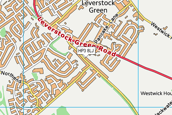 Leverstock Green Cricket Club map (HP3 8LJ) - OS VectorMap District (Ordnance Survey)