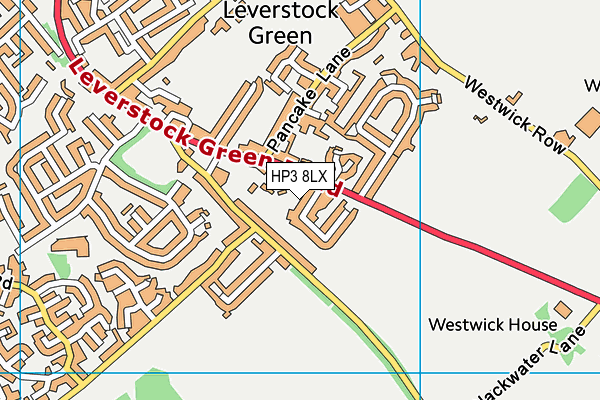 HP3 8LX map - OS VectorMap District (Ordnance Survey)