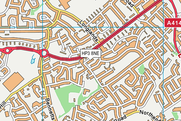 HP3 8NE map - OS VectorMap District (Ordnance Survey)