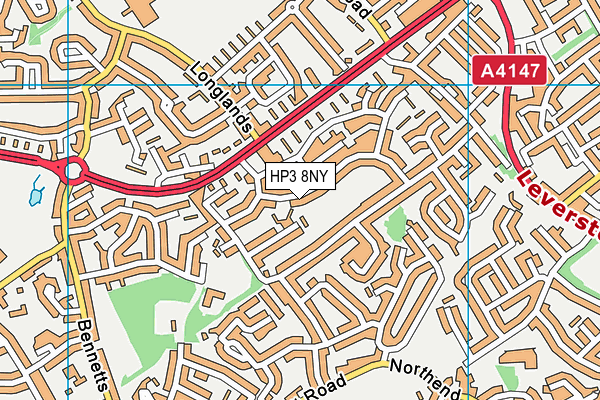 HP3 8NY map - OS VectorMap District (Ordnance Survey)