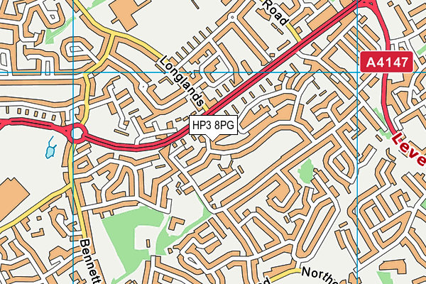 HP3 8PG map - OS VectorMap District (Ordnance Survey)
