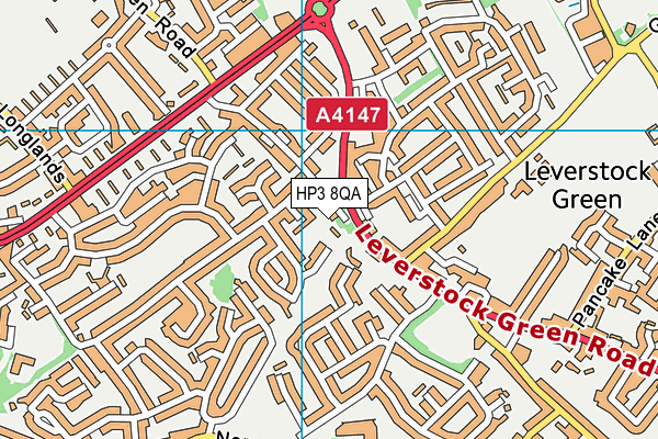 HP3 8QA map - OS VectorMap District (Ordnance Survey)