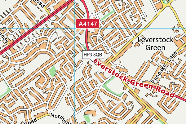HP3 8QB map - OS VectorMap District (Ordnance Survey)