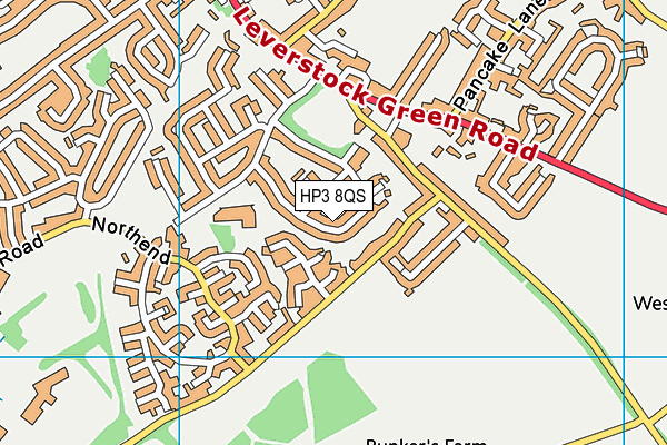 HP3 8QS map - OS VectorMap District (Ordnance Survey)