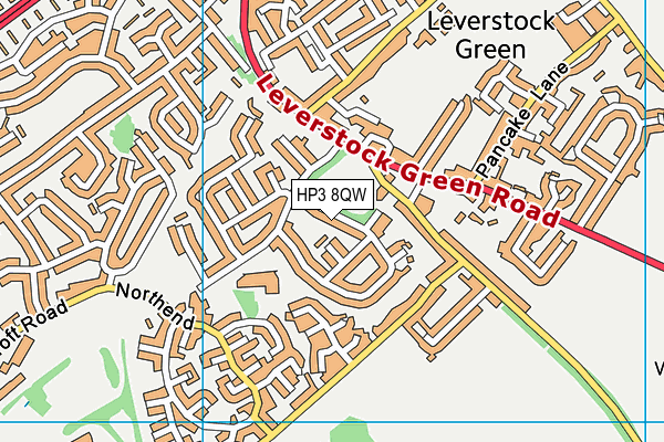 HP3 8QW map - OS VectorMap District (Ordnance Survey)