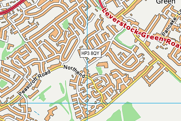 HP3 8QY map - OS VectorMap District (Ordnance Survey)