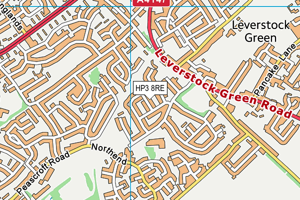 HP3 8RE map - OS VectorMap District (Ordnance Survey)