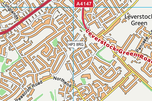 HP3 8RG map - OS VectorMap District (Ordnance Survey)