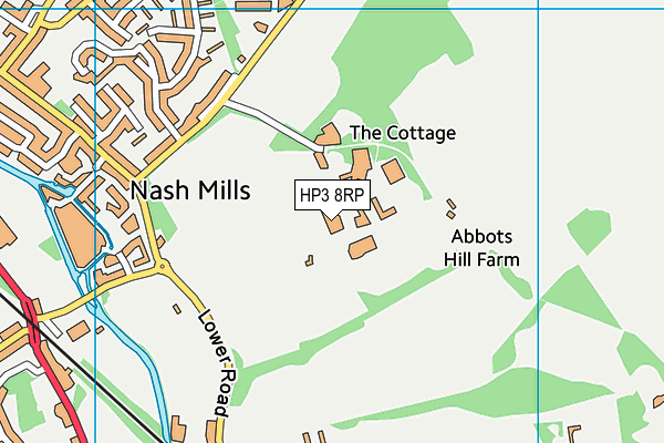 Abbot's Hill School map (HP3 8RP) - OS VectorMap District (Ordnance Survey)