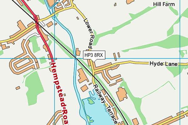 HP3 8RX map - OS VectorMap District (Ordnance Survey)