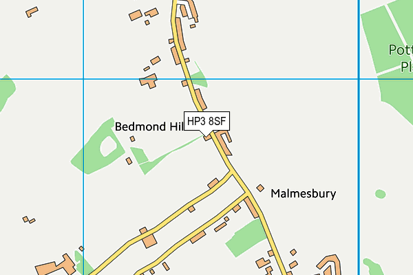 HP3 8SF map - OS VectorMap District (Ordnance Survey)