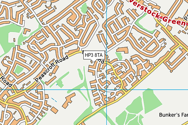 HP3 8TA map - OS VectorMap District (Ordnance Survey)